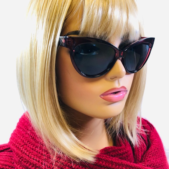 Women’s Kendall and Kylie Cat-Eye Merlot Fashion Sunglasses - Picture 3 of 7